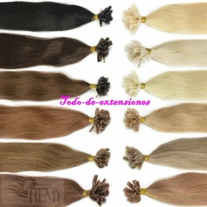 50 EXTENSIONES DE QUERATINA PELO NATURAL, remy, 50 CM DE LARGO - Imagen 1 de 10