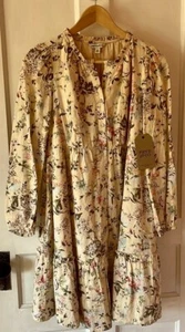Frye and co. Folk Garden long sleeved Floral Button Up dress XS - Picture 1 of 5