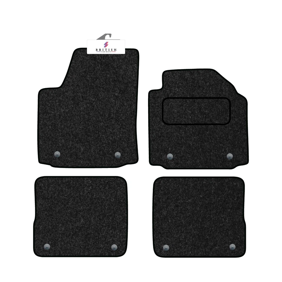 Fits Audi A2 2000-2005 Fully Tailored Car Floor Mats Black 4Pc Set With 4Clips - Image 1 of 1