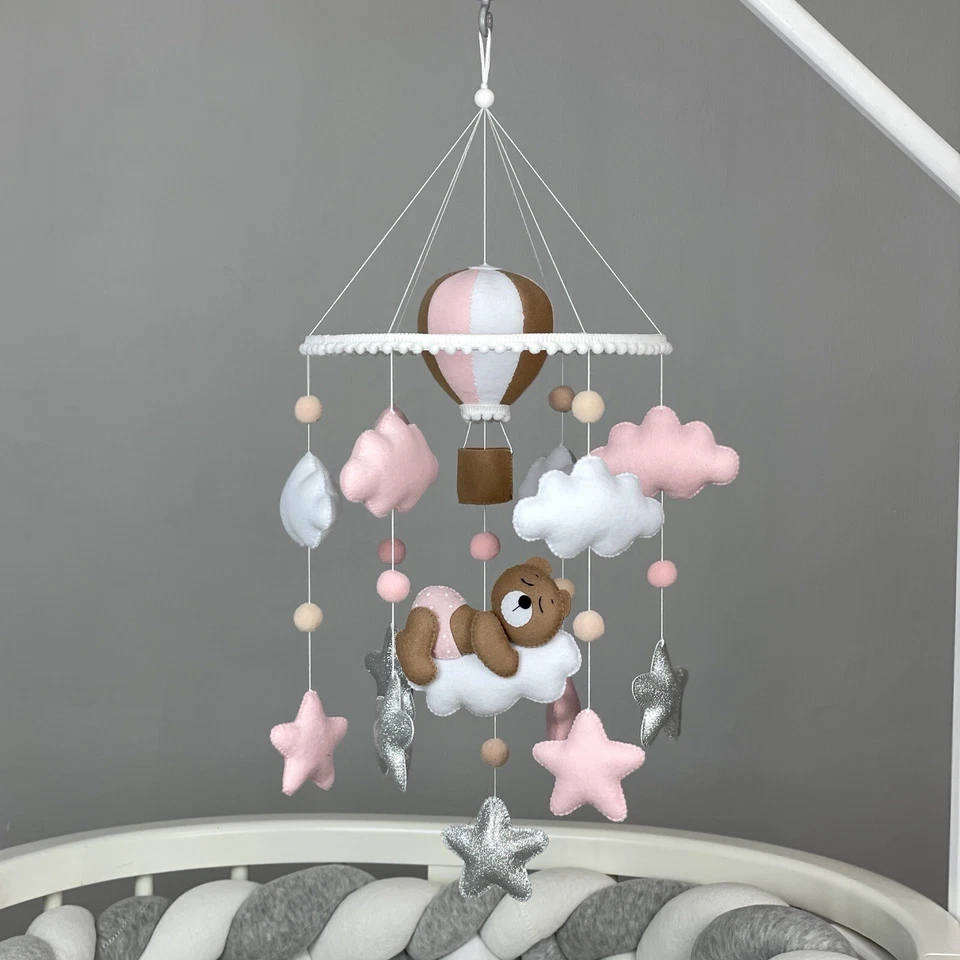 Медведь baby мобильная кроватка воздушный шар детский мобильный войлок Baby mobile girl детской темы - Изображение 1 из 4