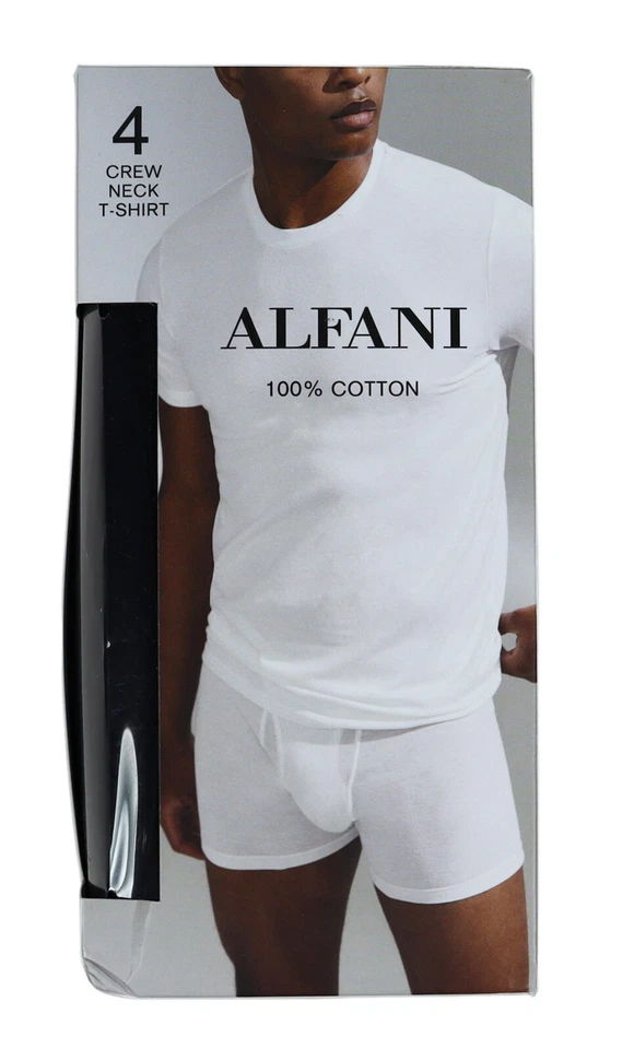 Alfani 4-Pack 100% хлопок ворота Slim Fit без ярлыков мужские футболки новый в коробке - Изображение 1 из 1