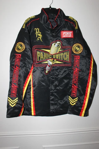 New NASCAR style Panic Switch Army embroidery uniform jacket men's L ONLY 1 Cover