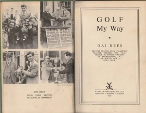 GOLF MY WAY by DAI REES , 1ST ED 1951 - Imagen 1 de 1
