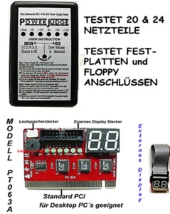 Carte de débogage PCI/Testeur alimentation CODE POSTAL + diagnostic informatique forum gratuit - Photo 1/2