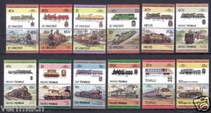 TRAINS LOCOMOTIVES RAILROADS BEAUTIFUL COLLECTION MNH - Picture 1 of 2