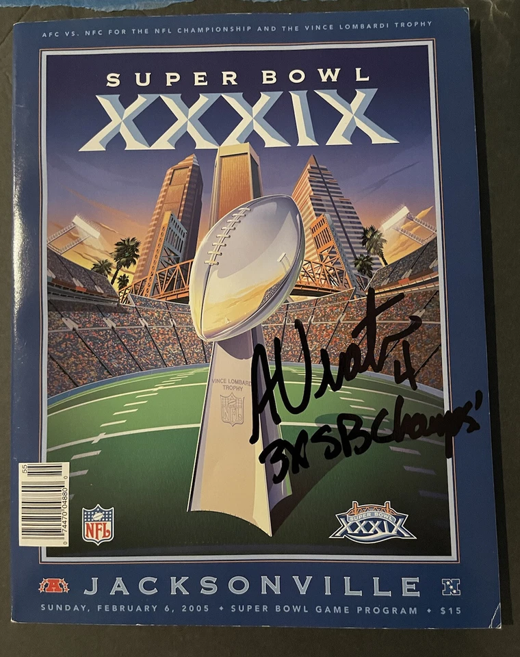 Adam Vinatieri New England Patriots Signed SuperBowl 39 XXXIX Program - Image 1 of 1