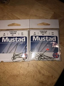 Mustad 3261d-be Cricket Hook Bronze 10ct Size 8 Lot Of 2 - Picture 1 of 4