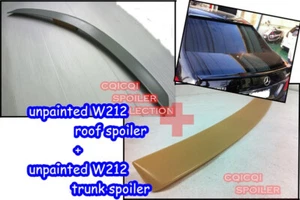 Unpainted M-BENZ W212 E class OEM roof type spoiler + A type trunk spoiler ◎ - Bild 1 von 1
