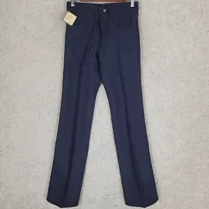 Vintage Wrangler Pants Men's Size 28 X 32 Blue Pleated Bootcut MADE IN USA NEW - Picture 1 of 9