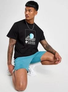 Columbia Men's Henlow Fade Short Sleeve Black T-Shirt | Size Large | New w/Tags - Picture 1 of 3
