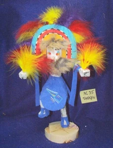 Regenbogen Kachina Puppe 12" groß authentisch indianisch hergestellt MC35 - Bild 1 von 5