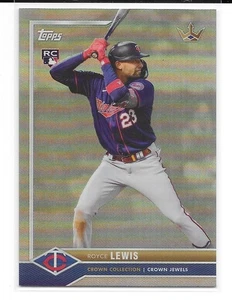 2022 Topps Bobby Witt Crown Collection Royce Lewis Silver Foil 47/99 RC #19 SP - Foto 1 di 1