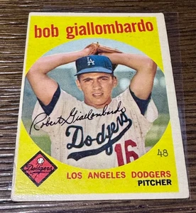1959 Topps Bob Giallombardo #321 Los Angeles Dodgers Ex - Envío gratuito - Imagen 1 de 2
