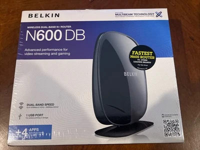 BELKIN - N600 DB Wireless Dual Band N Router High Speed. Fast Speeds For Gaming - Image 1 of 4
