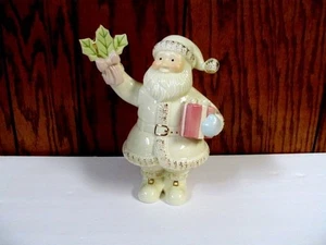 Lenox Santa Porzellan Figur mit Stechpalme & Geschenk 7" - Bild 1 von 7