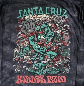 Camisa Killer Acid Para Hombres XL Santa Cruz Negra Tie Dye Manga Larga Skate Stoner - Imagen 1 de 9