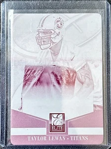 2014 Panini Donruss Elite Magenta Printing Plate Taylor Lewan 1/1 #107 TITANS - Picture 1 of 2