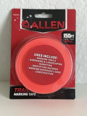 Allen Blaze Neon Orange Hunting Hiking Trail Marking Flagging Tape 150' Roll - Image 1 of 4