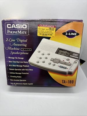 Casio PhoneMate TA-180 Digitaler Anrufbeantworter NEU (Open Box) - schwer zu finden - Bild 1 von 4