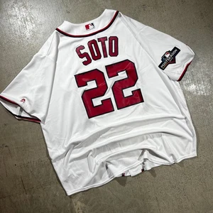 2019 Majestic Juan Soto #22 Washington Nationals Postseason Trikot 2XL  - Bild 1 von 8