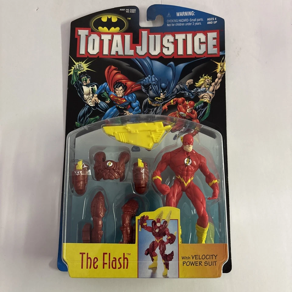 The Flash With Velocity Power Suit 1996 Kenner Total Justice Vintage S12