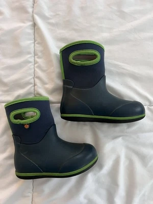 BOGS Bota Clásica Bebé Sólida Niños Infante-Niño Pequeño Bota Azul/Verde 9t Usada Foto 1 de 4