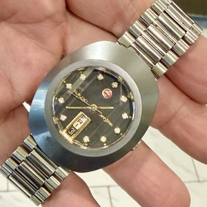 VTG RADO Diastar DayDate Tungsten Stainless Steel Automatic Men’s Watch RUNS! - Picture 1 of 10