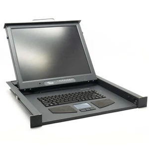 Fujitsu Rc23 Konsole Rack Maus Mit Tastatur Und Bildschirm 17" 1U Ohne Schlitze - Photo 1/6