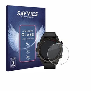 3x Savvies Schutzglas für Garmin Descent Mk3i (43 mm) Echt Glas Panzer Display - Bild 1 von 7