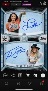 DIGITAL TOPPS SLAM Lita/Trish Stratus MUSEUM COLLECTION BLUE DUAL SIGNATURE SR - Picture 1 of 3