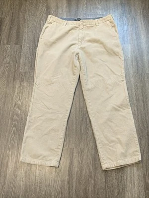 Pantalones de pana Nautica para hombre 38x30 beige 100 algodón rectos informales Foto 1 de 4