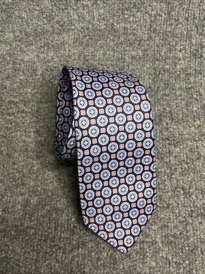 JZ Richards Tie Mens Silk Floral Medallion Necktie Classic Made in USA Geometric - Image 1 of 4