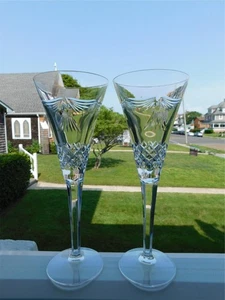 2 WATERFORD MILLENNIUM HOPE CHAMPAGNE TOASTING FLUTES - Picture 1 of 3