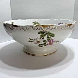 Antike T&V Limoges Frankreich Depose handbemalt große Bowle Schale Mittelstück Vintage - Bild 1 von 16