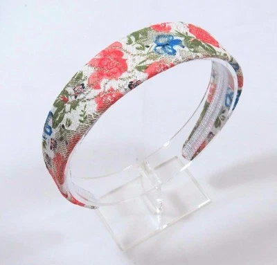 Diadema para mujer lisa floral de encaje brillante de 1 1/4 pulgadas de ancho colorida E Foto 1 de 2