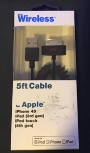 Just Wireless Apple 30-Pin Cable 5ft - black New - Picture 1 of 2