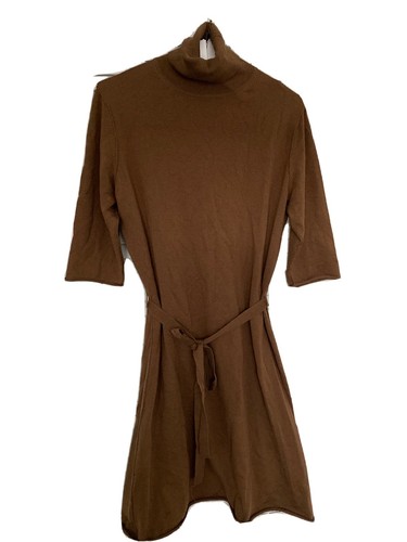 Abito a collo di turtleneck marrone Burberry