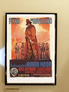 VINTAGE The Adventures of Robin Hood Theatrical Film  A3 Frame Retro Print 1938 - Picture 1 of 3