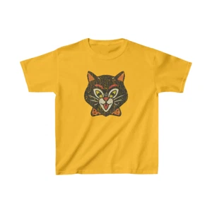 Halloween Cat 1954 Vintage Kid's T-Shirt - Picture 1 of 36