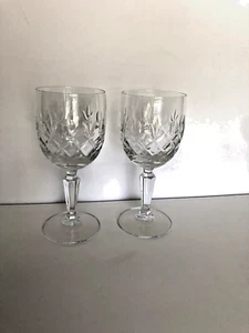 2 Mikasa Crystal MELODY Older Cut 6 ¼" Wine Glasses - Picture 1 of 4
