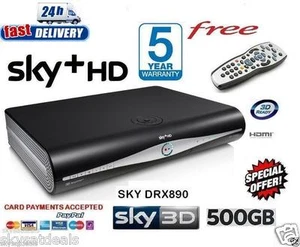 SKY HD BOX PLUS + HD BOX - 500GB - SKY AMSTRAD DRX890 - ON DEMAND LATEST VERSION - Picture 1 of 2