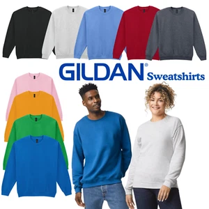 Gildan Heavy Blend Adult Crew Neck Plain Sweatshirt Jumper Pullover - Picture 1 of 50