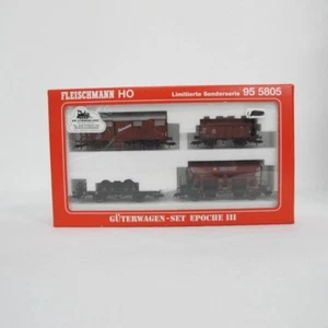 FLEISCHMANN 95 5805 K - Güterwagen-Set Epoche III OVP H0 von Deutsche Bundesbahn - Picture 1 of 24