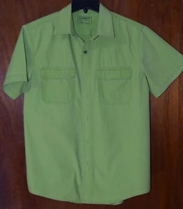 Camisa Magellan Exterior SS Verde Talla Pequeña Doble Bolsillos Botón Extra D-36 - Imagen 1 de 8