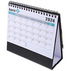 2024 Kalendarz stołowy Mini kalendarz 12 miesięcy Bloki w linie Dekoracja biura domowego