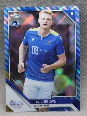 2021-22 Topps Chrome SPFL Cinch Premiership Blue Tartan /125 #40 James Brown u;6 - Image 1 of 3