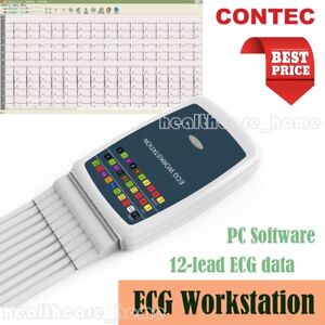 CONTEC8000G ECG Workstation System,Portable 12-lead Resting PC base Machine