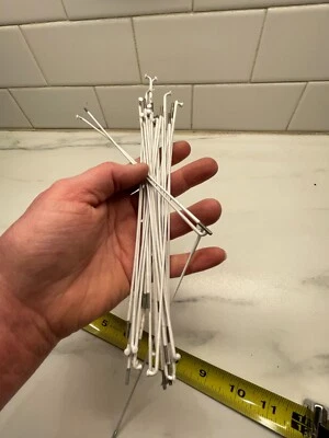 27pcs STAINLESS STEEL Bicycle Spokes BMX Cruiser MTB Road Bike 7.5in 7 1/2 white - Image 1 of 4