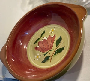 Pair Stunning Stangl Pottery Magnolia Hand Painted Soup Crocks Trenton 5 1/4” - Picture 1 of 8