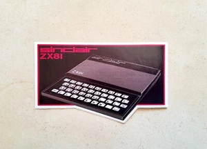 Autocollant Ordinateur SINCLAIR ZX81 PC vintage 80’s magazine rétro gaming - Afbeelding 1 van 2